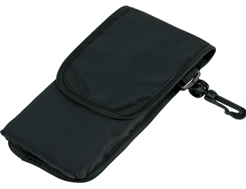 noTrash2003 Einkaufstasche Einkaufsbeutel Shopper aus strapazierfähigem 190T Polyester faltbar in eigener Tasche mit Karabinerhaken Lange Henkel ca. 38 x 42 cm (Schwarz)