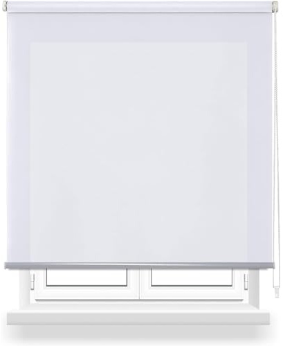 PLUS HOME Estor Enrollable Translúcido - Blanco, Color Topo, Fucsia, Gris, Gris Oscuro, Malva, Pistacho (45X90Cm, 45X180Cm, 60X180Cm, 90X180Cm, 120X180Cm, 150X180Cm)