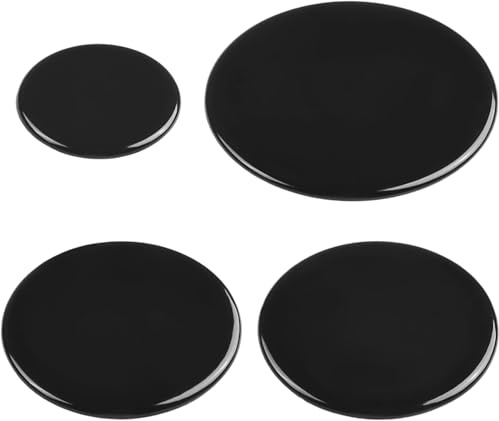 Gas Stove Burner Covers Set of 4 Pack Cooker Hat Set 55Mm/75mm/100mm Gas Stove Burner Cap For SABAF Gas Stove Range Parts Accessories(Flat)