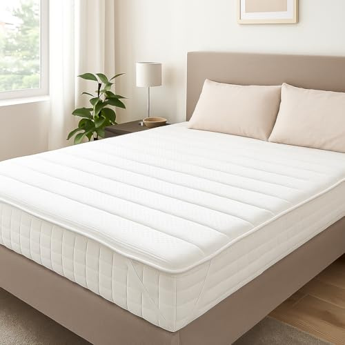 DREAMSTAR Topper de 80 x 200 cm con núcleo de espuma, colchón transpirable con 4 gomas en las esquinas, cómodo cubrecolchón para camas con somier, sofás cama, caravanas, camping, certificado Öko-Tex