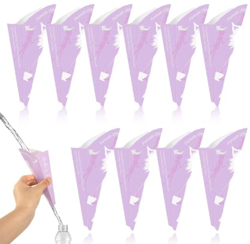 KIRZAX Pack of 10 Urinella for Women, Pee Aid for Women, Disposable Urinal Women Standing Pee Aid for Hiking, Car, Outdoor Activities, Travel & Camping Accessories