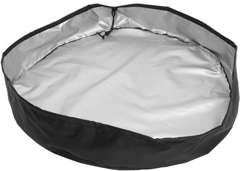 NUOBESTY Cubierta para Cubo de Lluvia de Tela Oxford 210d Negra 65x10 Cm para Jardín Exterior Protección contra Polvo y Agua Color Aleatorio