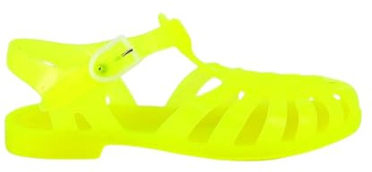 Méduse Sun - Sandali da pescatore in PVC da donna – Jelly Sandals impermeabili – sandali da spiaggia piscina – leggeri, giallo fluo, 39 EU