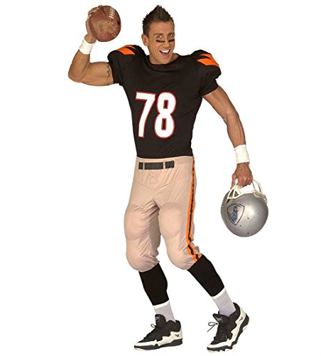 NET TOYS American Football Kostüm Quarterback Footballkostüm Footballer Sportlerkostüm Fasching XL 54/56