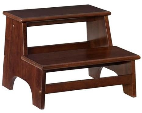 Powell Linon Tyler Wood Bed Step Stool in Espresso