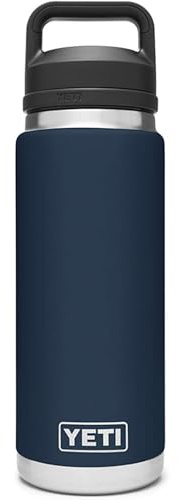 YETI Rambler 26 oz Bottle, Vacuum Insulated, Stainless Steel with Chug Cap, Navy