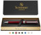 Scriveiner Kugelschreiber Deep Crimson Red - Hochwertiger Design Kugelschreiber in Purpurrot mit Chromveredelung, schwarze Schmidt Ersatzmine, Geschenkbok, Professionelle Kugelschreiber