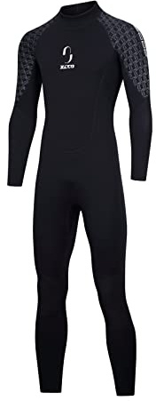 ZCCO Wetsuites, pelle da uomo in neoprene di alta qualità, 3 mm, per pesca subacquea, snorkeling, surf, canoa, immersioni subacquee (uomo nero, L)