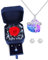 IMMORROSA Echte Ewige Rose mit 925er Sterlingsilber Halskette und Ohrringe, Infinity Rosen, Schmuck Damen Geschenkbox Geburtstag, Valentinstag, Hochzeitstag für Sie Frauen Mutter
