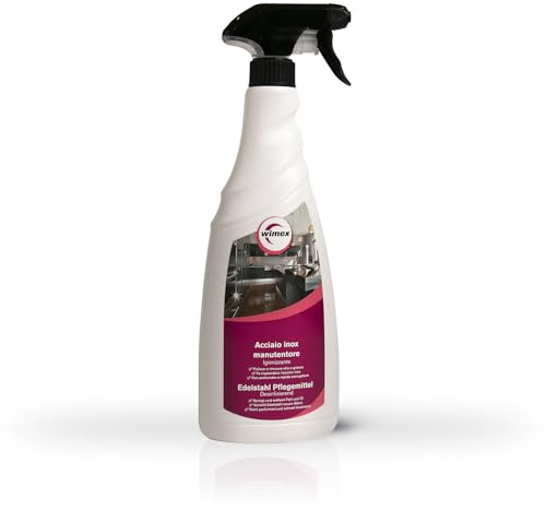 Wimex® Detergente Manutentore per Acciaio Inox (Sgrassa e Lucida) - Pulizia Profonda e Brillantezza Duratura. 750 ml