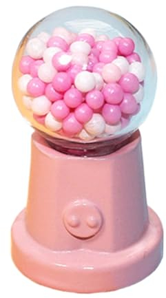 Small Candy Machine, Desk Candy Machine, Small Candy Dispenser, Cute Doll House Candy Machine Ornament and Vending Machine Sweets Cute Sweets Candy Storage Machine Gumball Machine for Car, Desk
