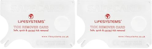 Lifesystems Tick Remover Credit Card Size with Magnifying Lens for Quick and Easy Removal, White (Pack of 2)