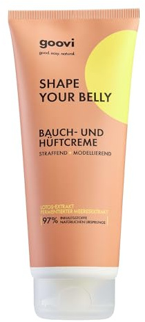 GOOVI Shape Your Belly Belly & Hips Cream - Straffende Körpercreme für Bauch, Hüften & Arme - 97% natürliche Inhaltsstoffe - 200ml