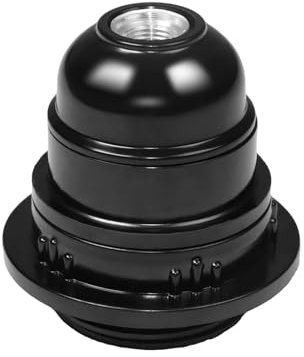 E27 Lamp Holder, E27 Light Bulb Holder, Screw Lampholder Fitting, Light Socket Replacement Lamp Base, with 10MM Threaded Entry, Shade Ring, Safety Lock, for Home Lighting Safe Reliable Performance