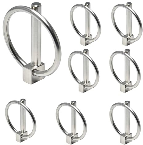8pcs Goupilles Pliantes en Acier Inoxydable Goupille de Lunch pour Tracteurs Agricoles Bateau Vélo Remorques Tondeuses