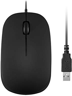 Perixx PERIMICE-201U, Raton optico con cable USB - 3 botones - 800 DPI - USB - 1.5 m Cable - Negro The correct bullet point are