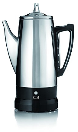 C3 percolador Basic 4-12 copas de eléctrica de émbolo de acero de Suecia