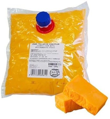 Aperisnack® - AP05.006.04 - Formaggio Cheddar fuso pronto all'uso Premium Cheddar Top Busta da 2kg PUB