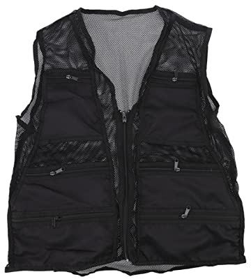 Natudeco Gilet de pêche, gilet de travail léger respirant à séchage rapide avec plusieurs poches gilet de pêche à la mouche matériel de pêche pour hommes femmes