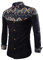 PECHEMO Lässige Bedruckte Herrenhemden Langarm-Baumwollhemd Funky Floral Hawaiihemd Herren Retro Traditionelles ethnisches Muster Farbblock Mode Freizeithemd Langarm Button-Down-Hemd M-4XL