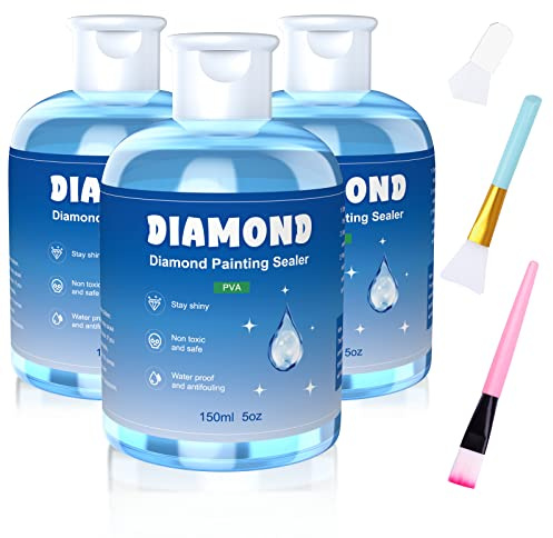 GHHKUD Sellador Transparente para Pintura de Diamante, Diamond Painting Kit Completo, Diamond Painting Accesorios, Protección para Fijar y Sellar Diamantes, para 5D Diamond Painting–450 ml