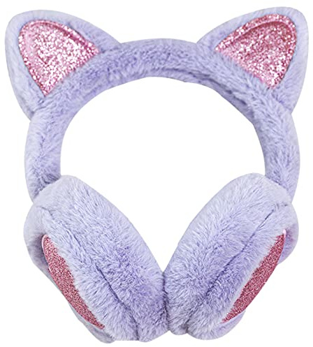 Orejeras Niña Invierno Unicornios Orejeras Frio Niños Orejas de Gato Felpa Calentadores de Oído Suaves Cálido Earmuffs Cómodas Lindo Esponjoso Earwarmer Regalos para Mujer Infantiles Esquí Deportes