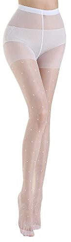 GamTelightpe Collant femme transparent motif