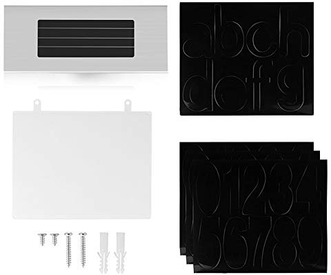 AOZBZ Solar Türschild Nummernleuchte, LED Solar Türnummernschilder, Edelstahl-Türschild-Nummernwand-Adressschildbeleuchtung für Haus, Garten und Hof