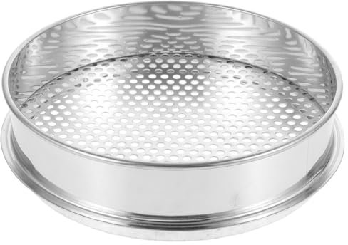 iplusmile Filtro per pavimento da giardino, filtro per fiori, griglia da giardino, filtro da giardino, setaccio da giardino, in acciaio inox, filtro in acciaio inox, filtro in metallo, acciaio