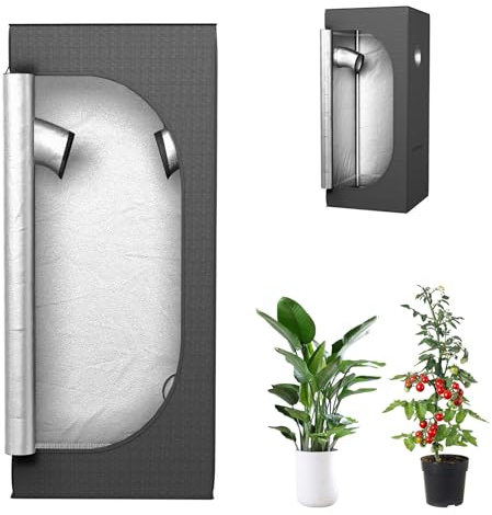MAYTIIMO Tienda de cultivo de plantas para interior, 60 x 60 x 140 cm, con lámina interior reflectante, tela Oxford 600D y marco de acero, para verduras, flores y hierbas