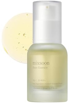 mixsoon Bean Essence - 2-in-1 Gentle Liquid Exfoliant & Hydrating Serum for Glass Skin, Fermented Soybean Extract for Smooth Texture & Pore Care, Korean Skincare, 20ml