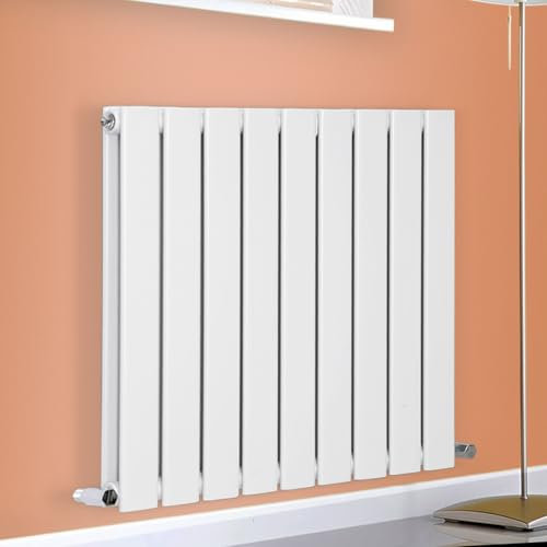 Designer Flat Panel Radiator Horizontal Vertical Modern Central Heating Rads (Double - 400 x 608mm, White)
