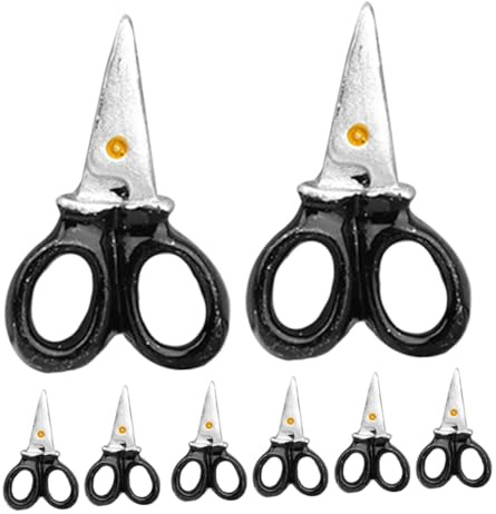 BESTonZON 8piezas Miniaturas Tijeras De Resina para Casa De Muñecas Modelos Simulados Pequeños para Decoración DIY Accesorios Micro Paisaje Reutilizables