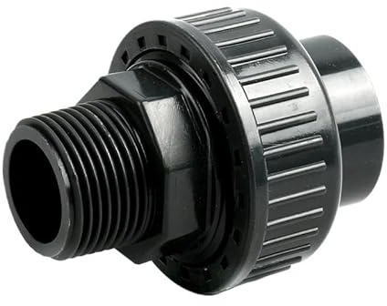Casetlong 1/3 Pezzi 20~63 mm Tubo UPVC Singolo filettato Maschio Unione connettore Diretto Acquario Giardino Piante irrigazione Raccordo Adattatore Tubo di plastica(1.5 Inch-50mm,3 Pieces)