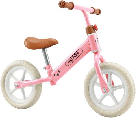 BCCSL Bicicleta sin Pedales Ultraligera – Bici de Equilibrio con Manillar y Sillín Ajustables – Bicicleta Niño 2, 3, 4 Y 5 Años Niño 2 Años para Aprender a Mantener el Equilibrio (Rosa)
