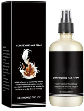 Milk Conditioning Hair Primer - Leave-In Spray to Soften - Hair Smooth Care Spray - Intensely Moisturizes & Shine Enhancement - Leave in Conditioner for Dry and Damaged Hair