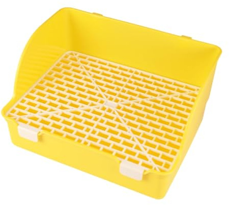 Chosertory Toilet for, Rodents, Removable Litter Tray with Stable Seat for Hamsters, Chinchillas, And, Yellow