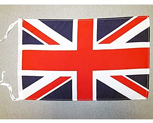 AZ FLAG - Drapeau Royaume-Uni - 45x30 cm - Pavillon Anglais - Uk - Grande Bretagne 100% Polyester Avec Deux Cordelettes - 20g