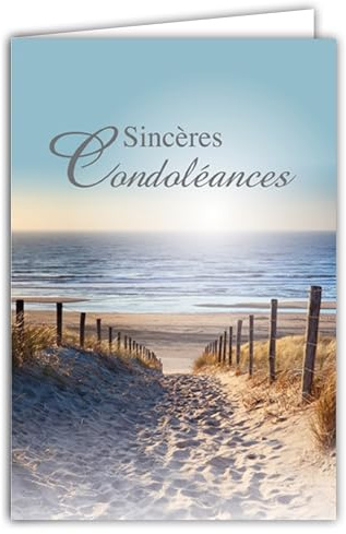 64-1031-A Carte Sincères Condoléances - Bon courage Mer Plage Sable Deuil