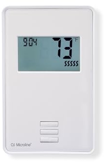 OJ Microline Thermostat with Built-in GFCI UTN4-4999. Non Programmable Thermostat for Radiant Floor Heating System, Dual Sensing and Dual Voltage 120v & 240v Capabilities. Includes Floor Sensor