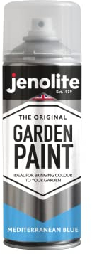 JENOLITE Directorust Chalky Spray Paint | MEDITERRANEAN BLUE | 400ml | Multi-Surface Chalky Finish Spray Paint | Ideal For Furniture, Ornaments, Picture Frames | Interior & Exterior Use