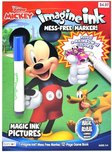 Disney Junior Mickey Imagine Ink Magic Ink Pictures Activity Book