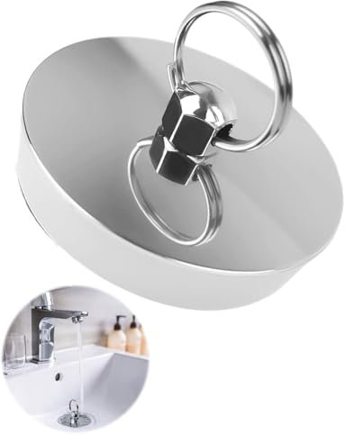 TPZORJX Bouchon de baignoire, Bouchon de Vidange Universels, 42-46 mm, pour évier de baignoire, pour Baignoire, Cuisine, Salle de Baine