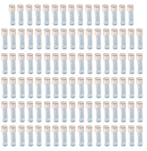 HAXIHA 100 Piezas Tubos de Plástico Transparente,1.8ml Tubos crióricos de plástico,tubos de ensayo graduados,Recipiente de Muestracon Tapa Tubo de Laboratorio