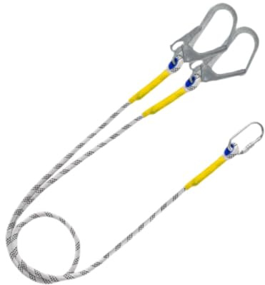 Amagogo Sécurité Longe Corde Harnais Protection Ceinture D'Attache Stable avec Crochet Mousqueton Résistance à L'Usure Adaptée Aux Inspecteurs Alpinisme, 300cm