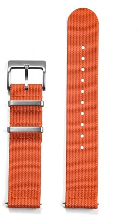 NKCVEZBW Compatible avec les bracelets de montre MZDTIMK en nylon côtelé et toile de voile, de 18 mm, 20 mm et 22 mm, à dégagement rapide.(Orange,22mm)