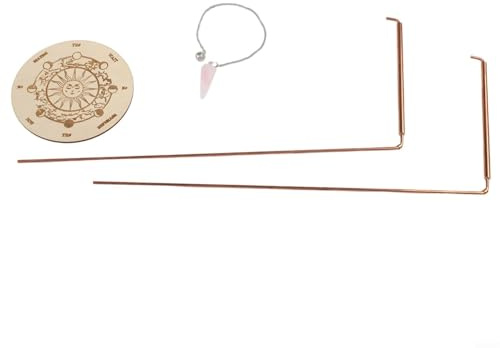 Kupfer Wünschelrute und Pendel Kit, 99,9% reines Kupfer, für Wahrsagung, Jagd und Energiearbeit