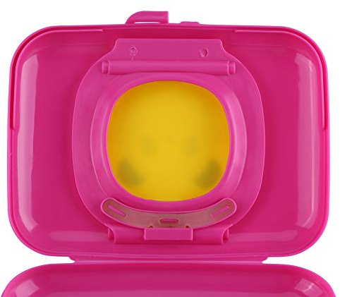 Generic Dispenser Portatile Ecologico per Scatola di Salviette Umidificate per Neonati, per Passeggino, Culla (materiale PP, Vari colori) (Scatola rosa rossa)