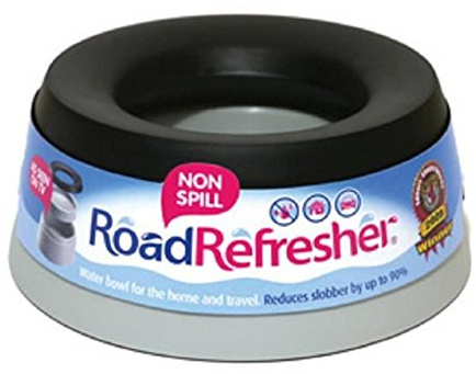 Road Refresher Large Grey Non-Spill Dog Water Bowl, 2L