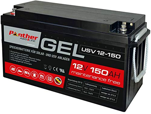 Panther GEL Batterie 12V 150Ah Solarbatterie USV Gelakku Versorgungsbatterie